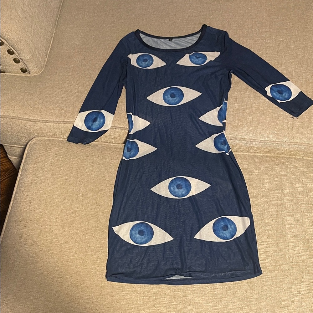 Blue Eye Pattern Dress